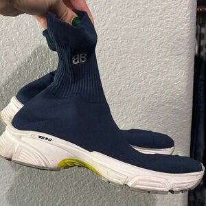 Balenciaga Navy Sock Sneakers